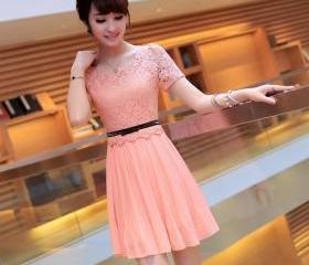 2013 Summer Chiffon Lace Lady Dress 