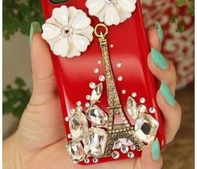 Red iphone 4 case tower bling iphone 4s case 