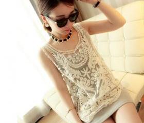  Cute Lace Crochet Vest 