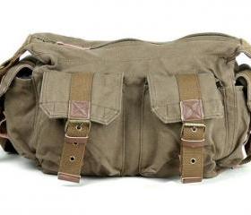 Mens Vintage Canvas Medium Size Sailor Style Casual Shoulder Messenger Bag