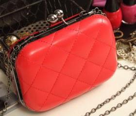 Candy-color fluorescent Snakeskin Evening Clutch Party Bridal Fashion Chain Bags 