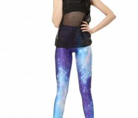 Blue Space Galaxy Leggings Pants
