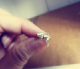 Tiny Heart Shaped Stud Earrings