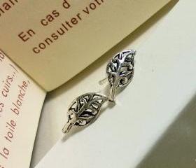 Tiny Leaf Shaped cute stud Earrings