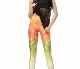 Rainbow Print Leggings Pants