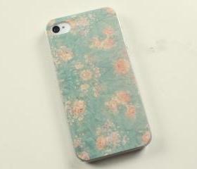 Mint Floral iPhone 4 Case 