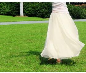 Beige Stylish Chiffon Long Maxi Skirt