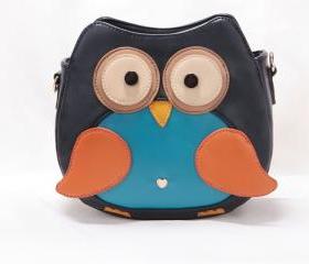 Womens PU Leather Cute Fox Vintage Owl Messenger Shoulder Bag Cross Body Handbag
