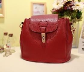 Simple Version Women PU leather Handbag Tote Shoulder Bag Purse Handle Satchel